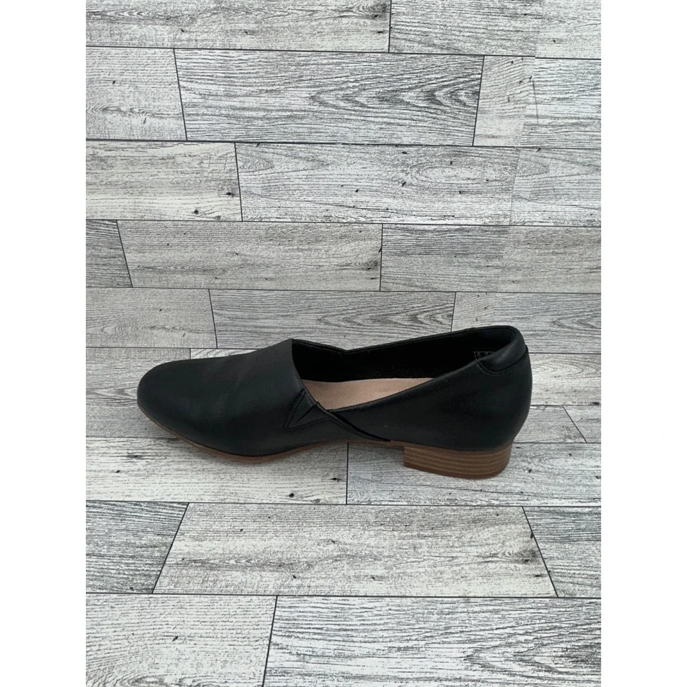 Clarks Collection Black Leather Ultimate Comfort Loafers Flats Women Sz 9W